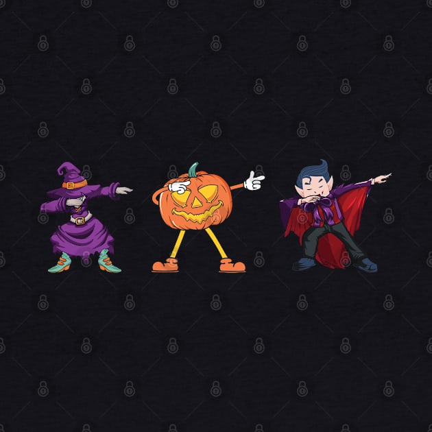 Dabbing Dracula Vampire Halloween Monsters by MZeeDesigns